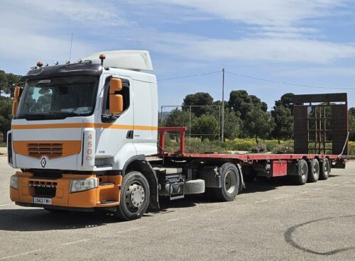 TRACTORA RENAULT PREMIUM 450 DXI CON PLATAFORMA PORTA MAQUINARIA (1) TRACTORA RENAULT PREMIUM 450 DXI CON PLATAFORMA PORTA MAQUINARIA (1)